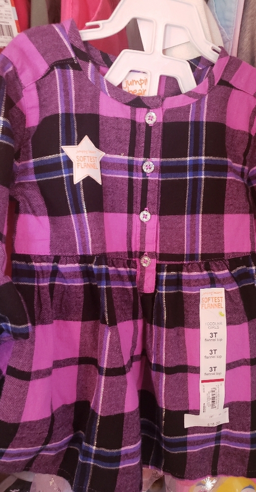 2 *NWT* FLANNELS 1purple 1 red